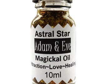 Aceite mágico de amor Adán y Eva, atracción, sanación amorosa, ritual pagano Wicca