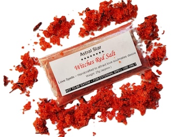 Witches Red Salt - Handcrafted To Attract Love Soulmate Altar Spells Magick