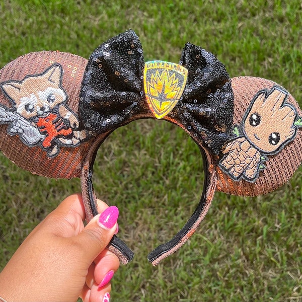 Guardians of the Galaxy Groot and Rocket Inspired Mouse Ears