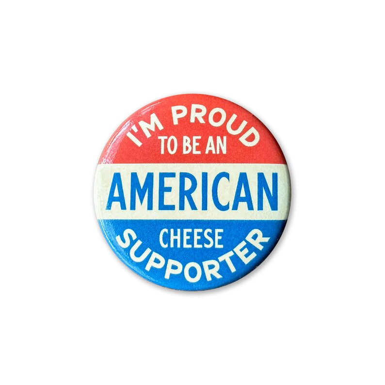 American Cheese Pinback Button image 1