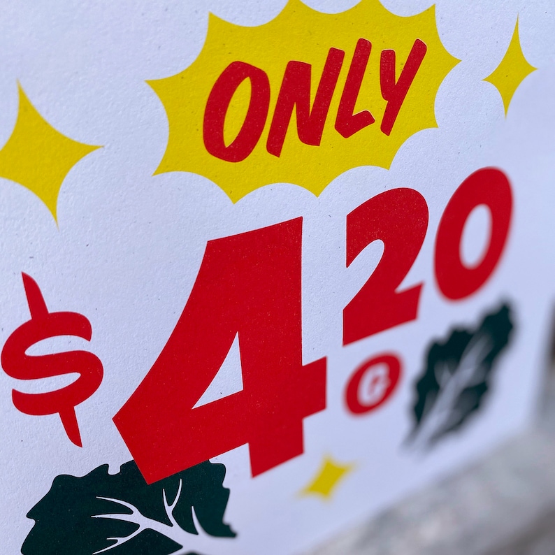 Devil's Lettuce Risograph Print - Etsy