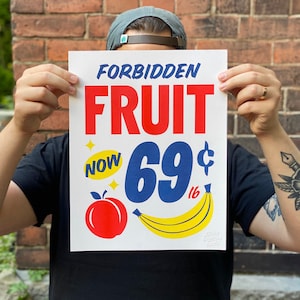 Forbidden Fruit Risograph Print image 2