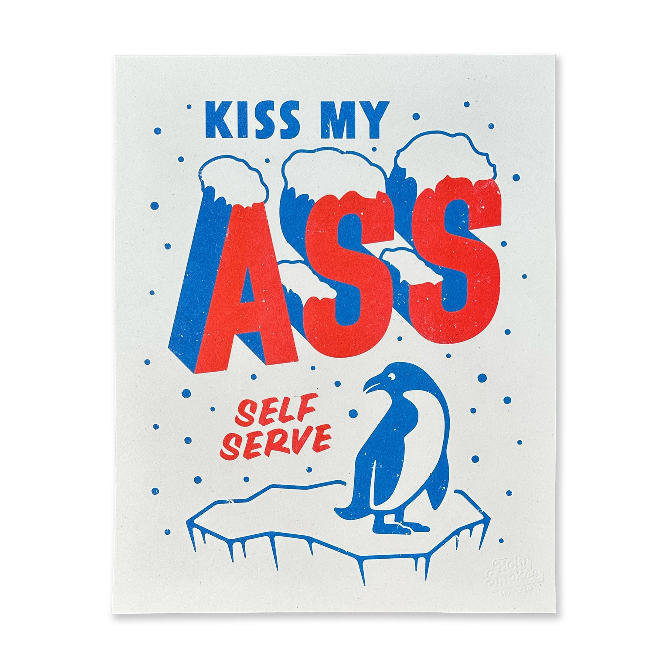 Kiss My Ass Poster - Etsy