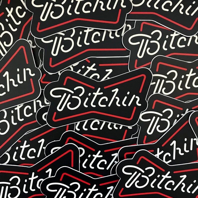 Bitchin' Vinyl Sticker - Etsy