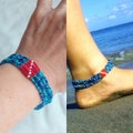 Scuba Diving Flag Multi-Strand Glass Beaded Stretch Bracelets and Anklets - Scuba Diver Jewelry product logo