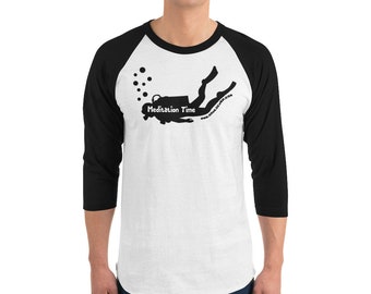 Meditation Time - Unisex 3/4 mouw raglan shirt