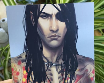 Majima Goro Evil Eye Postcard Print
