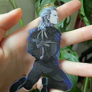 Geralt of Rivia The Witcher Earphone Wrap Acrylic Charm Keychain Shibari
