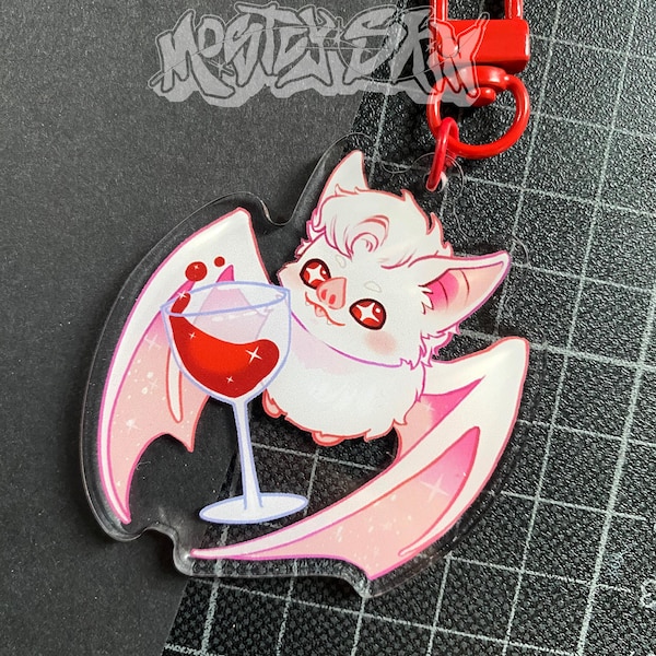 Astarion Baldur's Gate 3 Batstarion Bat Acrylic Charm Keychain