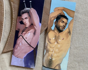 Sexy Swordfighter Fantasy Bookmark Print Gay Gift PinUp