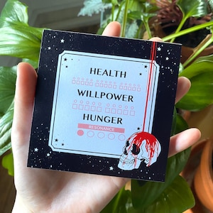 Vampire the Masquerade VTM Hunger Health Willpower Tracker Notepad - Etsy