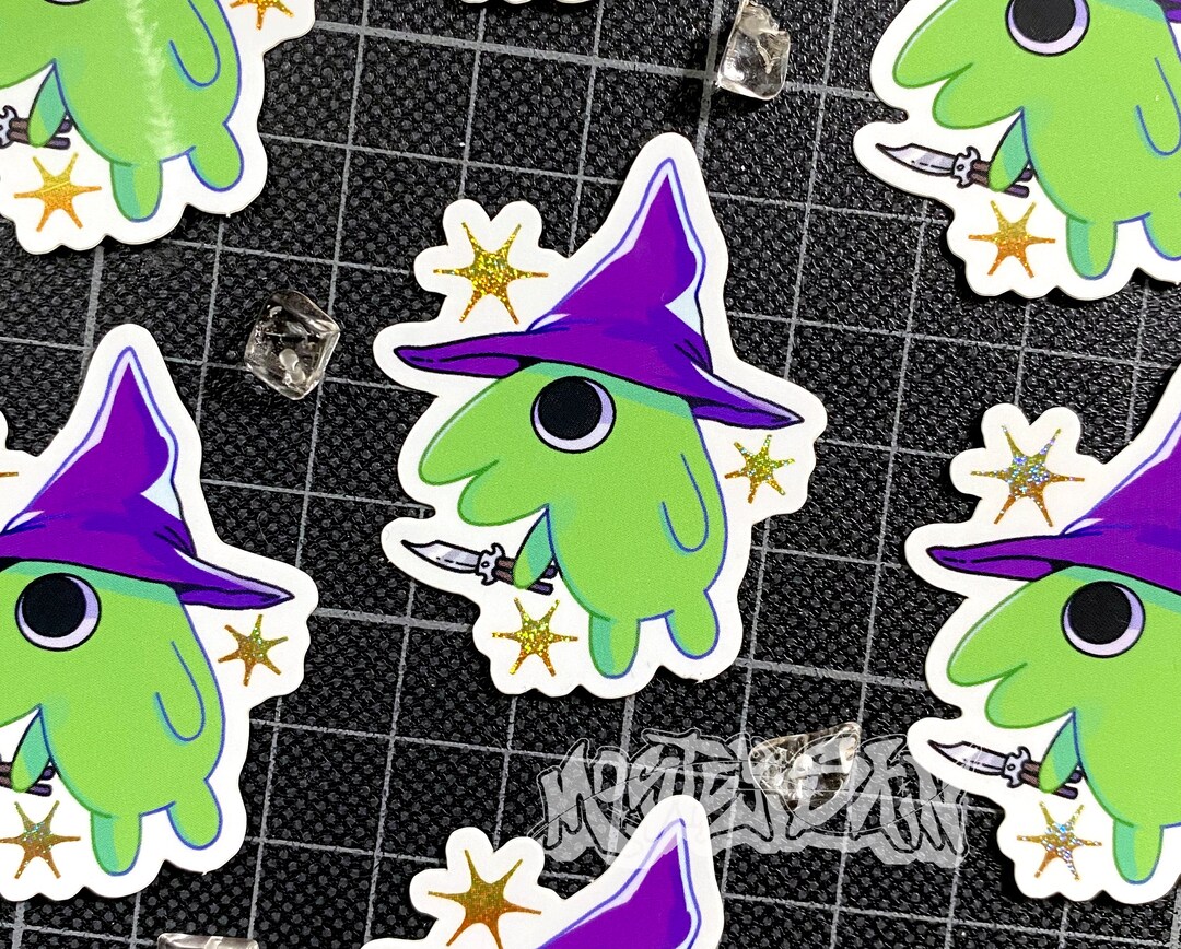 Glep Knife Smiling Friends Adult Swim Shiny Glitter Vinyl Sticker - Etsy