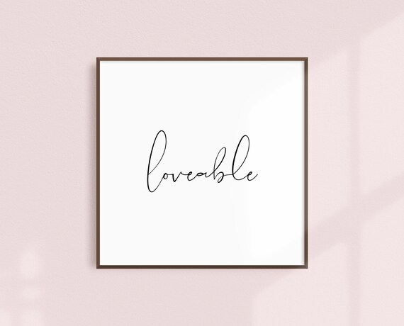 Loveable Art Print Printable Digital Download Loveable | Etsy