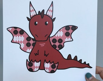 Doti Print Welsh Dragon