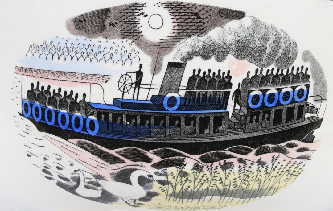 ERIC RAVILIOUS Boat Race Bowl Wedgwood 1938 - Etsy