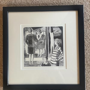 TIRZAH RAVILIOUS nee GARWOOD - Framed 1997 Woodcut - Hall of Mirrors