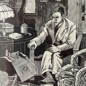TIRZAH GARWOOD later RAVILIOUS - Original, framed 1930 print - The Cat Wife