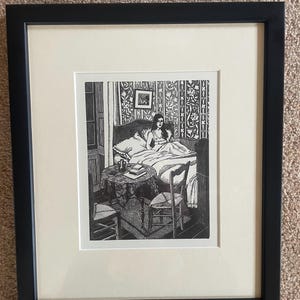 TIRZAH RAVILIOUS nee GARWOOD - Framed 1997 Woodcut - The Wife