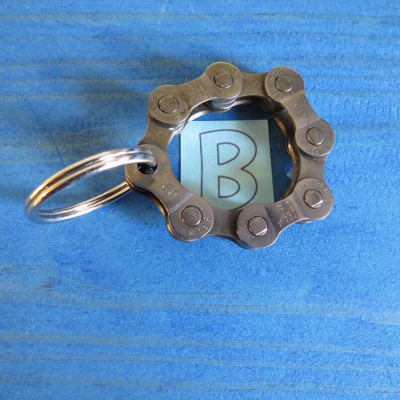 Recycled bike bicycle chain key ring keyring handcrafted Etsy