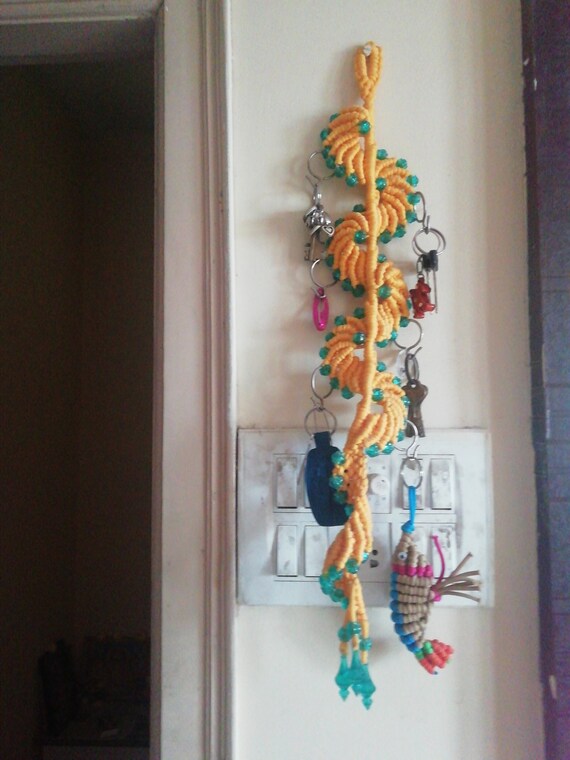 Hand Made Macrame Key Hanger Etsy