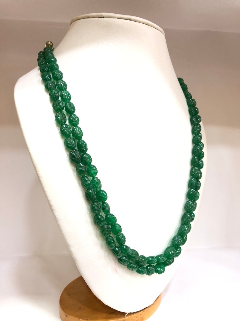 Beryl Emerald Craft Oval Shape Beads