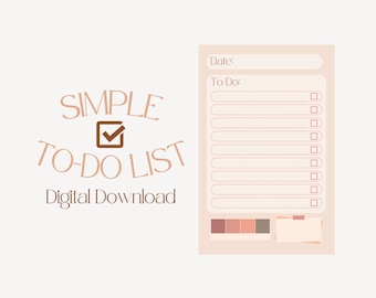 Simple To-Do List Template Printable Instant Download for GoodNotes Task Management Priority List Digital Template To Do List Daily Planner