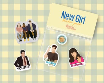 New Girl Sticker Pack 5 Iconic New Girl Stickers Vinyl Waterproof High Quality Jess Schmidt Nick Winston Funny Quotes
