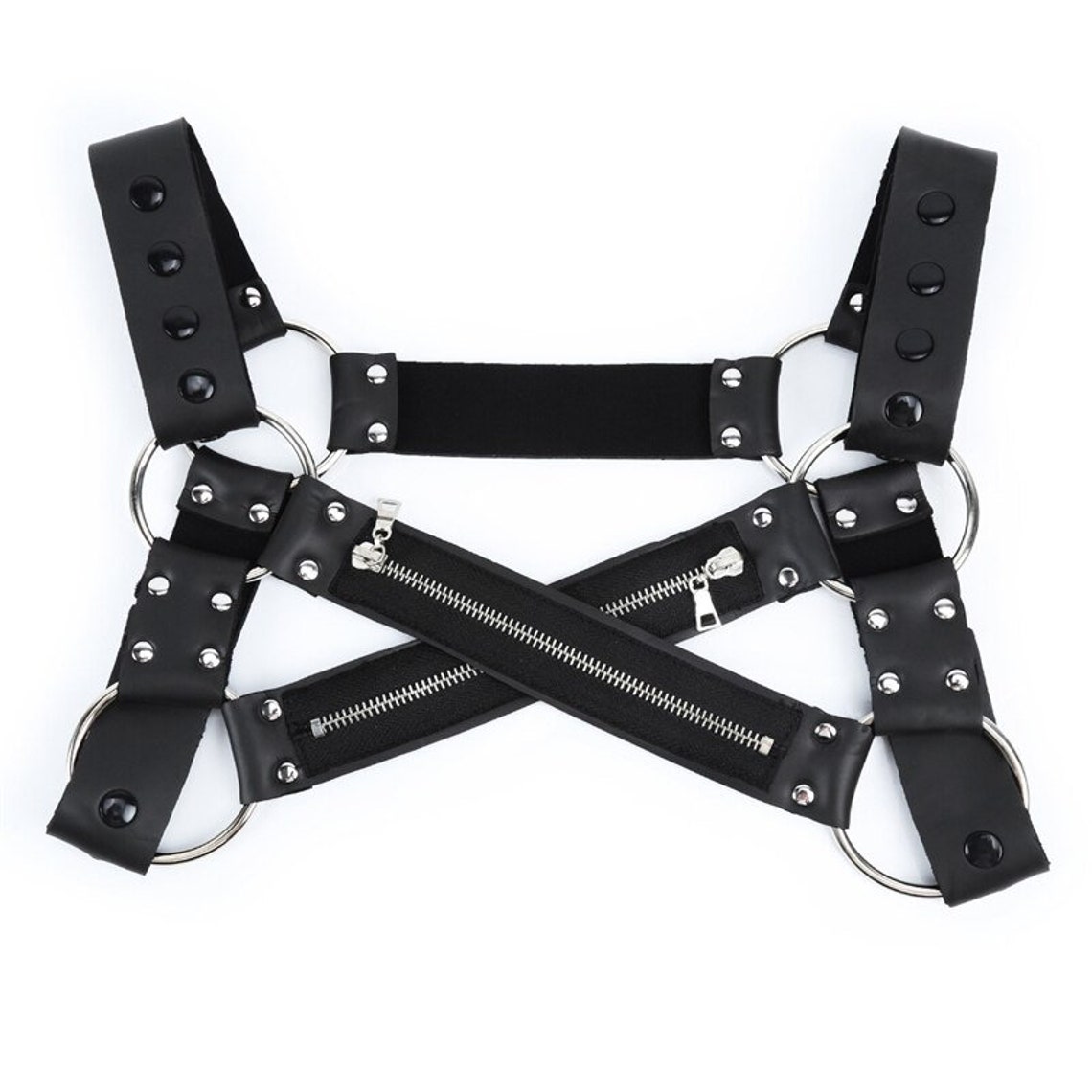 Fetish Gay Clothing Sexual Leather Chest Harness Men Etsy