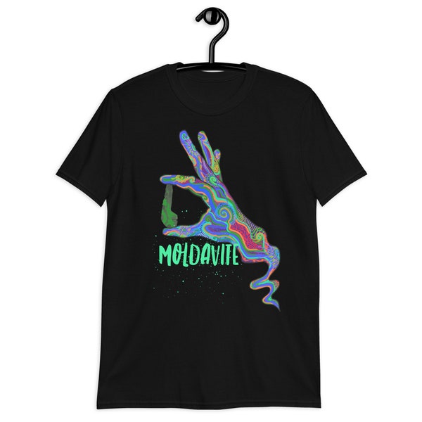 Psychedelic Trippy Holographic Men's Golf Shirts