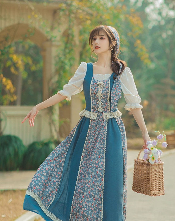 Summer Cottage Woman Vintage Outfits Japan Mori Girl Style Etsy