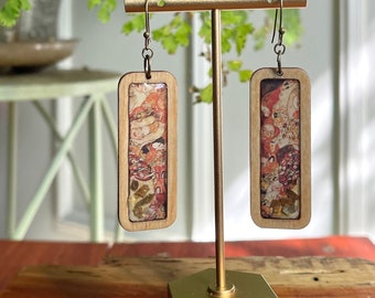 Orecchini ispirati a Gustav Klimit