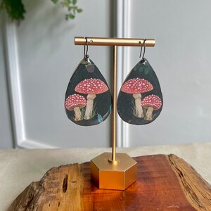 Mushroom print earrings