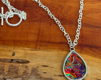 Ciondolo in finto vetro dicroico