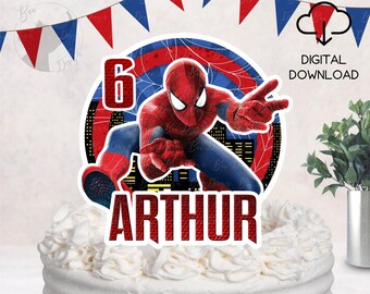 Spiderman Cake Topper Printable - Etsy