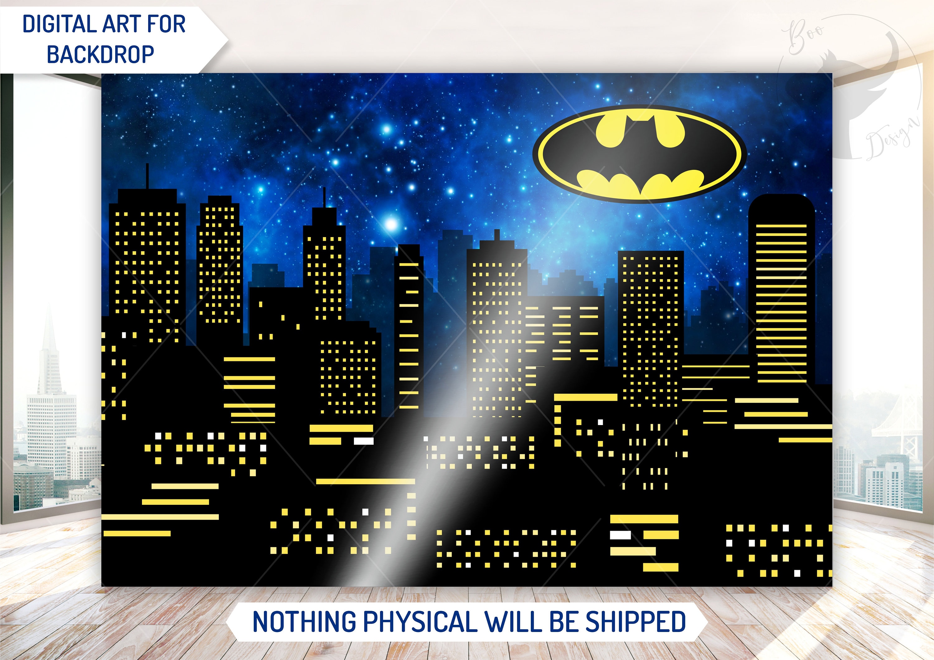 Batman Backdrop Banner Etsy