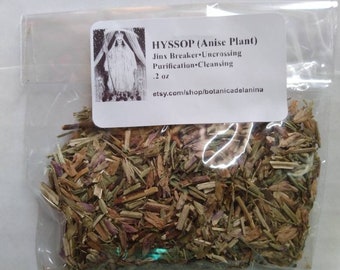 Hyssop Herb: Jinx Breaker, Cleansing, Purification (.2 oz)