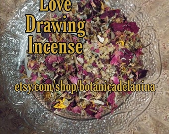 Love Drawing Incense: Hand Prepared Wicca Spell, Ritual Cleansing