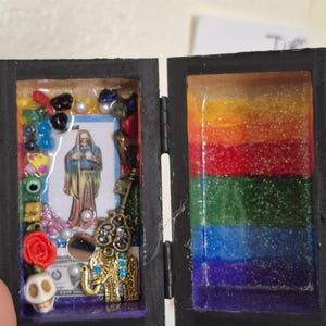 Santisima Muerte Altar Box: Keepsake Amulet with Incense & Oil