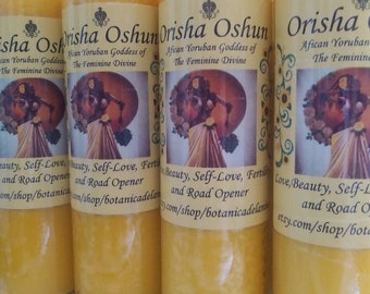 Ochun Dressed and plain tall candle
