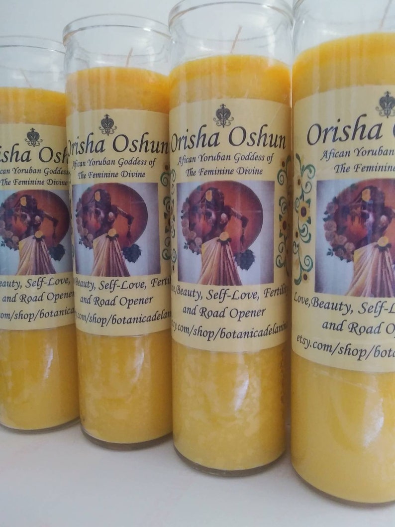 Oshun Ochun Orisha Goddess Candle Hoodoo Fixed Candle Yoruba Etsy Denmark