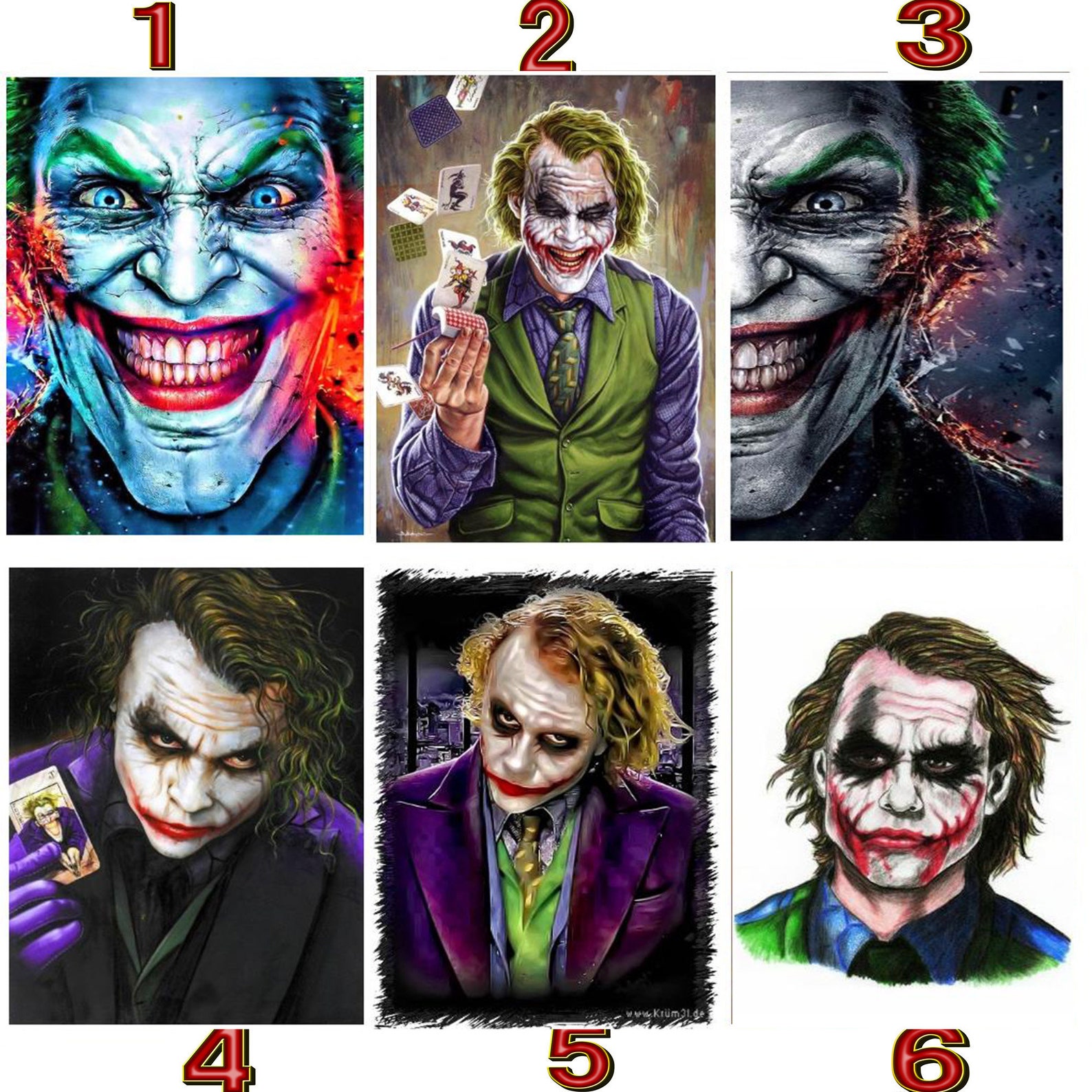 5D Diamond Painting Joker Diamond Mosaic The Dark Knight | Etsy