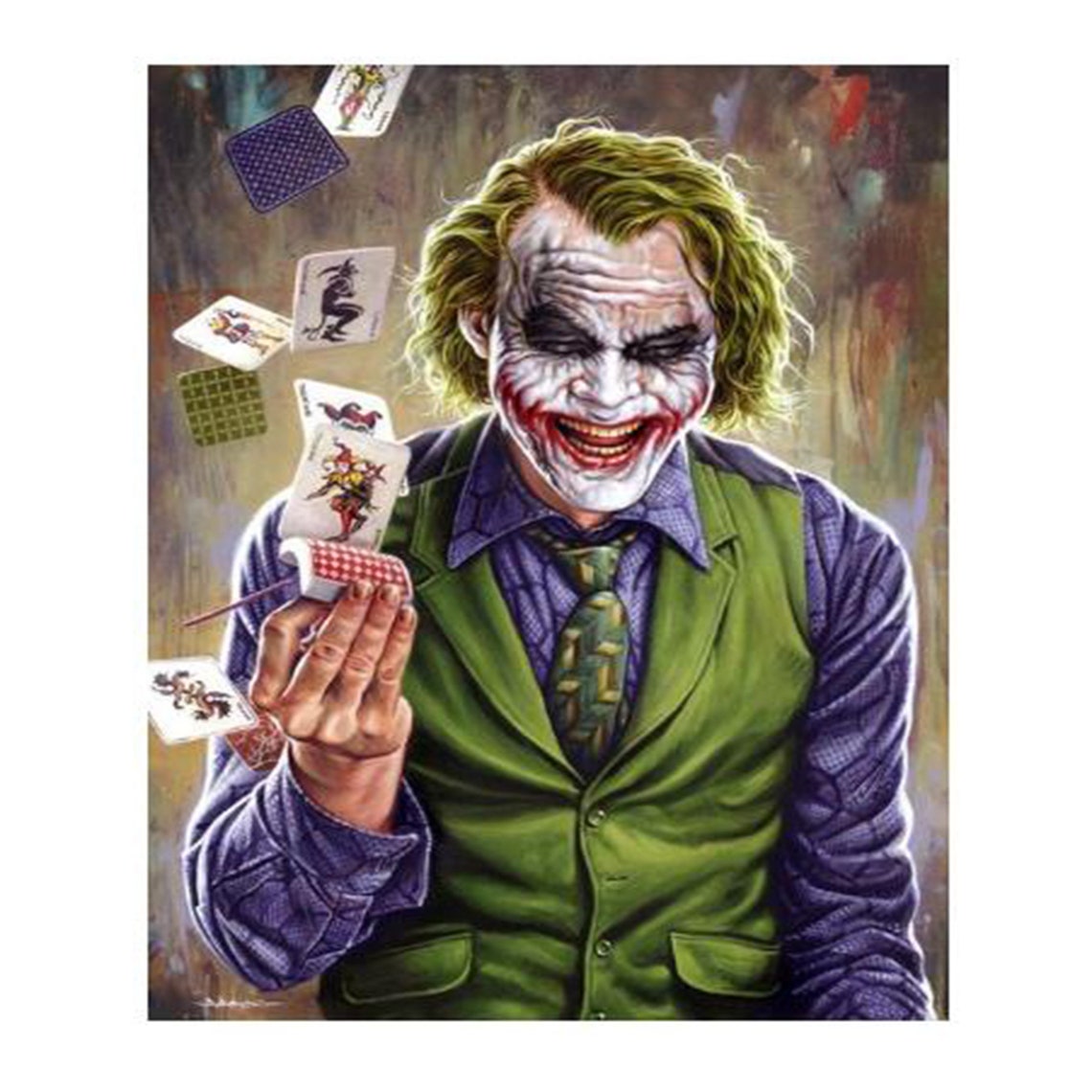 5D Diamond Painting Joker Diamond Mosaic The Dark Knight Etsy