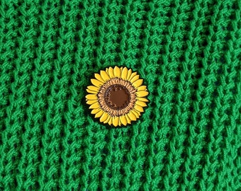 Sunflower Pin - Summer Enamel Pin - Colorful Soft Enamel Pin Badge - Plant Lover Pins - Easy Gifts For Her - Stocking Filler Stuffer Gift