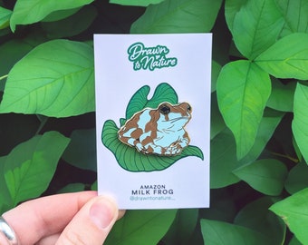 Milk Frog Pin - Amazon Milk Frog - Frog Enamel Pin - Cute Frogs - Frog Enamel Pins - Hard Enamel Pin - Animal Lover Gift - Froggo Lovers