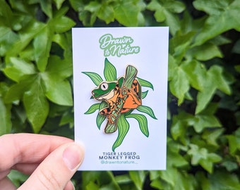 Tree Frog Pin - Tiger Leg Monkey Frog - Enamel Pin - Frog Enamel Pins - Hard Enamel Pin - Froggo Lovers - Animal Lover Gift - Cute Frogs