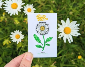 Daisy Enamel Pin: Floral Lapel Brooch - Positivity Gift