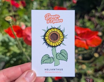 Sunflower Enamel Pin: Colorful Summer Plant Pin (25mm)