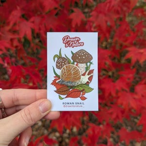 Snail Enamel Pin - Glitter Snail Pin - Garden Snail Pin Badge - Gardening Gifts - Cute Lapel Badges - Silver Hard Enamel - Gastropod Lover