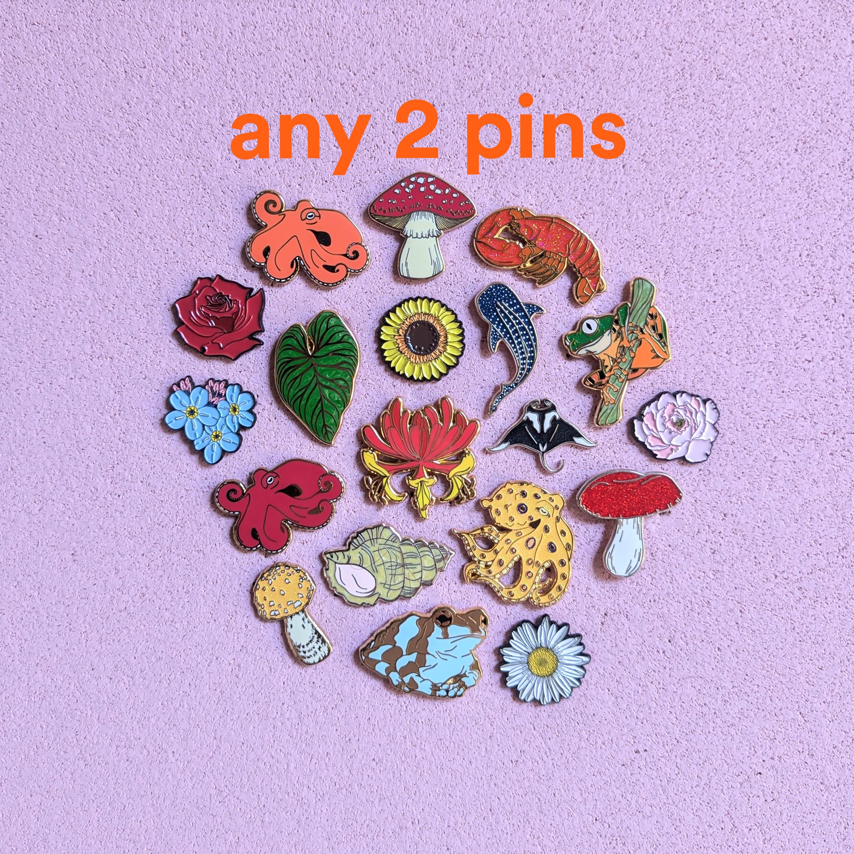 Forget Me Not Enamel Pin: Blue Floral Lapel Pin - Etsy