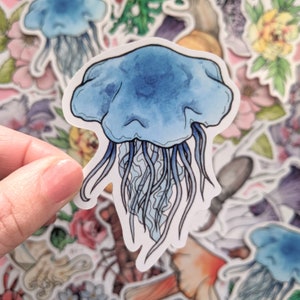 Jellyfish Sticker - Watercolour Ocean Sticker - Decorative Sticker - Sea Creature Laptop Stickers - Nature Sticker Set - Planner Journal